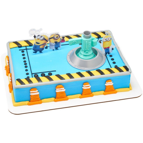 Minions Cake Topper - Minions Fart Bubble Blaster! Kevin, Bob, Stuart Birthday Party Cake Decoration - Kids Birthday Decoset Craft Supply