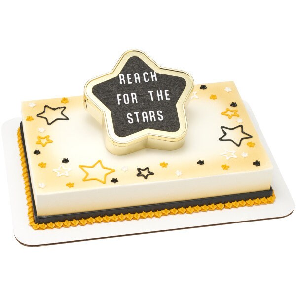 Star Grad Letter Board Cake Topper - Graduation Party Letter Board for your Graduate! Cake Decoration - Kids Birthday Decoset Craft Supply