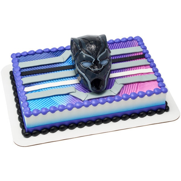 Avengers Black Panther Cake Topper Mask - Warrior Black Panther Movie Mask Cake Decoration Decoset Birthday Craft Supply