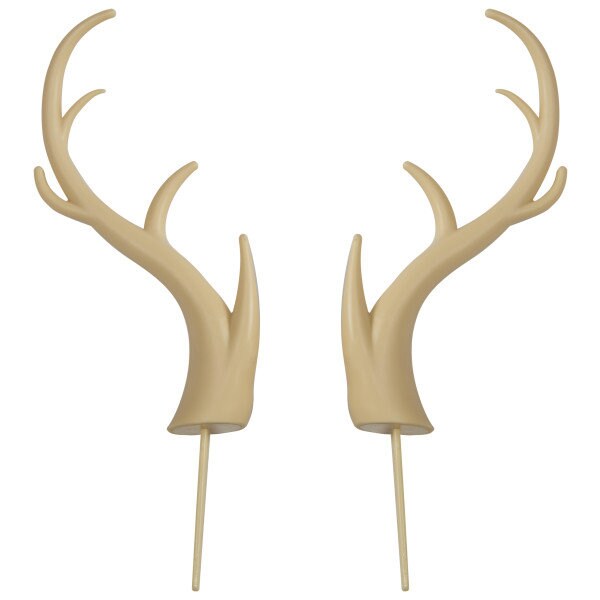 Antler Creations Cake Topper - Deer Hunting Fan Deer Antlers Hunter Birthday Party Cake Decoration - Kids Birthday Decoset Craft Supply