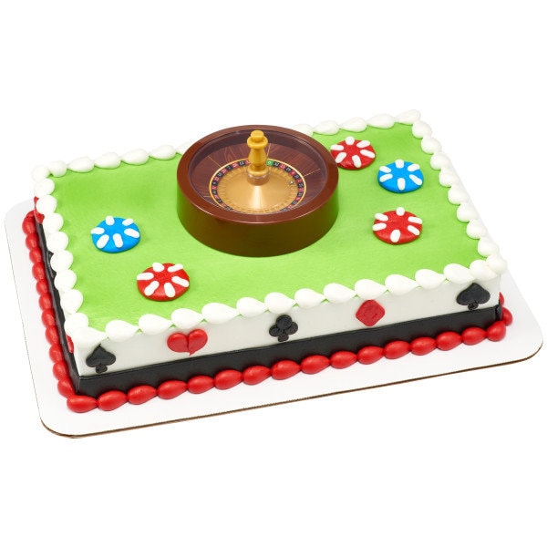 Rapid Roulette Cake Topper - Rapid Roulette Wheel Birthday Party Vegas Gambling Cake Decoration - Kids Birthday Decoset Craft Supply