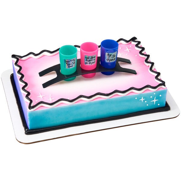 Sip Sip Hooray Cake Topper - Fun Beer Drinking Game Party Shot Glasses Cake Decoration - Birthday Craft Beer Decoset Craft Supply