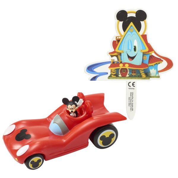 Mickey Mouse Car Cake Topper - Mickey Mouse Funhouse Sweet Adventures Birthday Party Cake Decoration - Kids Birthday Decoset Craft Supply