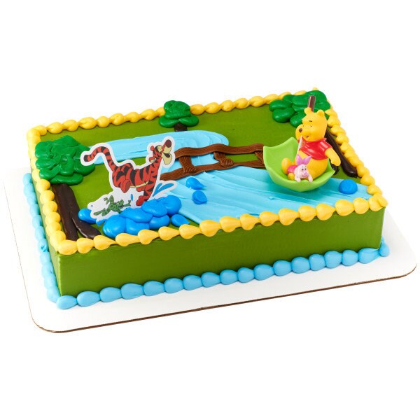 Winnie The Pooh Cake Topper - Winnie the Pooh Pooh, Piglet & Tigger Hunny Raindrops Birthday Party Cake Decoration - Decoset Craft Supply