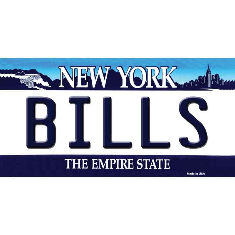 BILLS New York State Sticker Decal - 6x3 Inch - Novelty Rectangle Sticker Decal - Football Water Resistant Car Truck Window Craft Supply