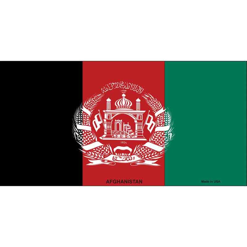 Afghanistan Flag Country Sticker Decal - 6x3 Inch - Novelty Rectangle Sticker Decal - Water Resistant Car Truck Window Craft Supply