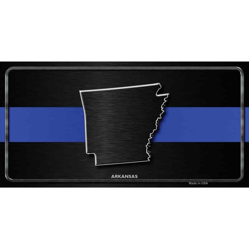 Arkansas Thin Blue Line Police Decal - 6x3 Inch - Novelty Rectangle Sticker Decal - Sheriff Water Resistant Car Truck Window Craft Supply