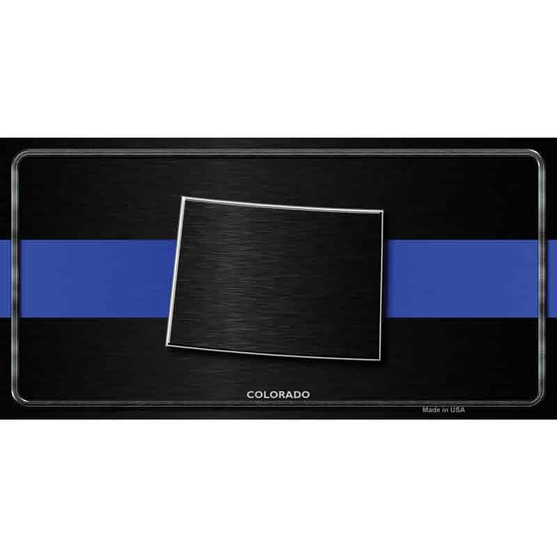 Colorado Thin Blue Line Police Decal - 6x3 Inch - Novelty Rectangle Sticker Decal - Sheriff Water Resistant Car Truck Window Craft Supply