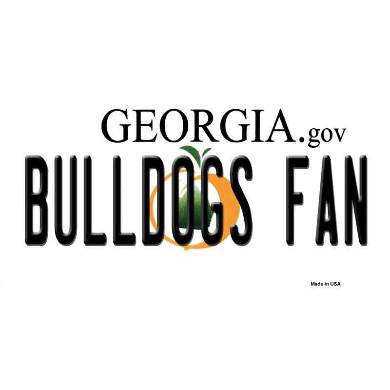Georgia Bulldogs Fan Sticker Decal - 6x3 Inch - Novelty Rectangle Sticker Decal - Water Resistant Car Truck Window Craft Supply