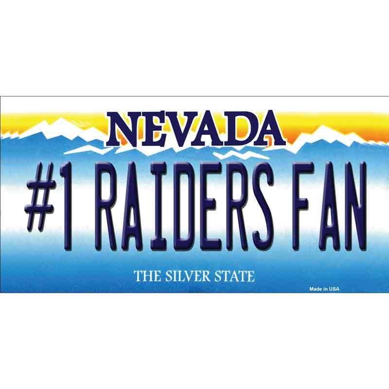 Raiders #1 Fan Nevada Football Sticker Decal - 6x3 Inch - Novelty Rectangle Sticker Decal - Water Resistant Car Truck Window Craft Supply