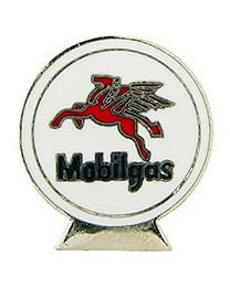 Mobil Logo Lapel Pin - Mobil Oil Gas Station Exxon Gasoline Company - Enamel Pin for Backpack Tie Shirt Trading Button Pinback Craft Supply