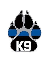 Police K9 Dog Paw Lapel Pin - K-9 THIN BLUE LINE Police Law Enforcement - Enamel Pin Backpack Tie Shirt Trading Button Pinback Craft Supply