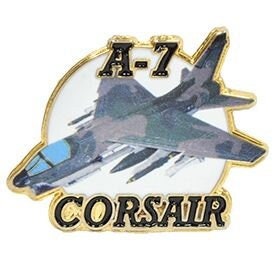 AIR FORCE A-7 Corsair II Military Lapel Pin - Attack Aircraft A-7E Enamel Pin Backpack Tie Shirt Trading Button Pinback Craft Supply