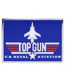 Top Gun Shield Lapel Pin - United States Navy Aviation School Military Enamel Pin - Backpack Tie Shirt Trading Button Pinback Craft Supply