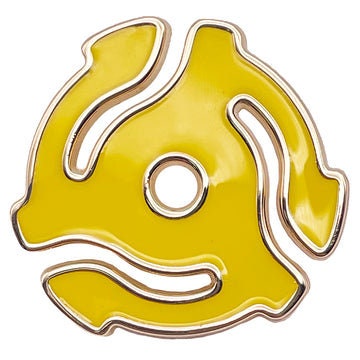 45 Record Insert Lapel Pin - 1.25 Inch - Enamel Vinyl Record 45 Rpm Turntable Adapter Lapel Pin Craft Supply