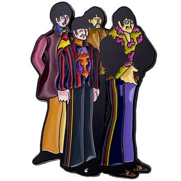 THE BEATLES Yellow Submarine Lapel Pin - 1.6 Inch - Yellow Submarine Album Characters Beatles Paul John George Ringo Rock Band Craft Supply