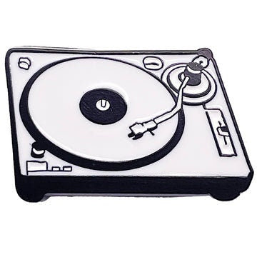 Record Player Lapel Pin - 1.25 Inch - Turntable LP Vinyl Record Player Enamel Lapel Pin Music Craft Supply