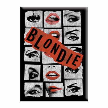 BLONDIE Magnet - 2.5x3.5 Inch - Magnet for Refrigerators and Lockers - American Rock Band Blondie Eyes & Lips Debbie Harry Rock Band