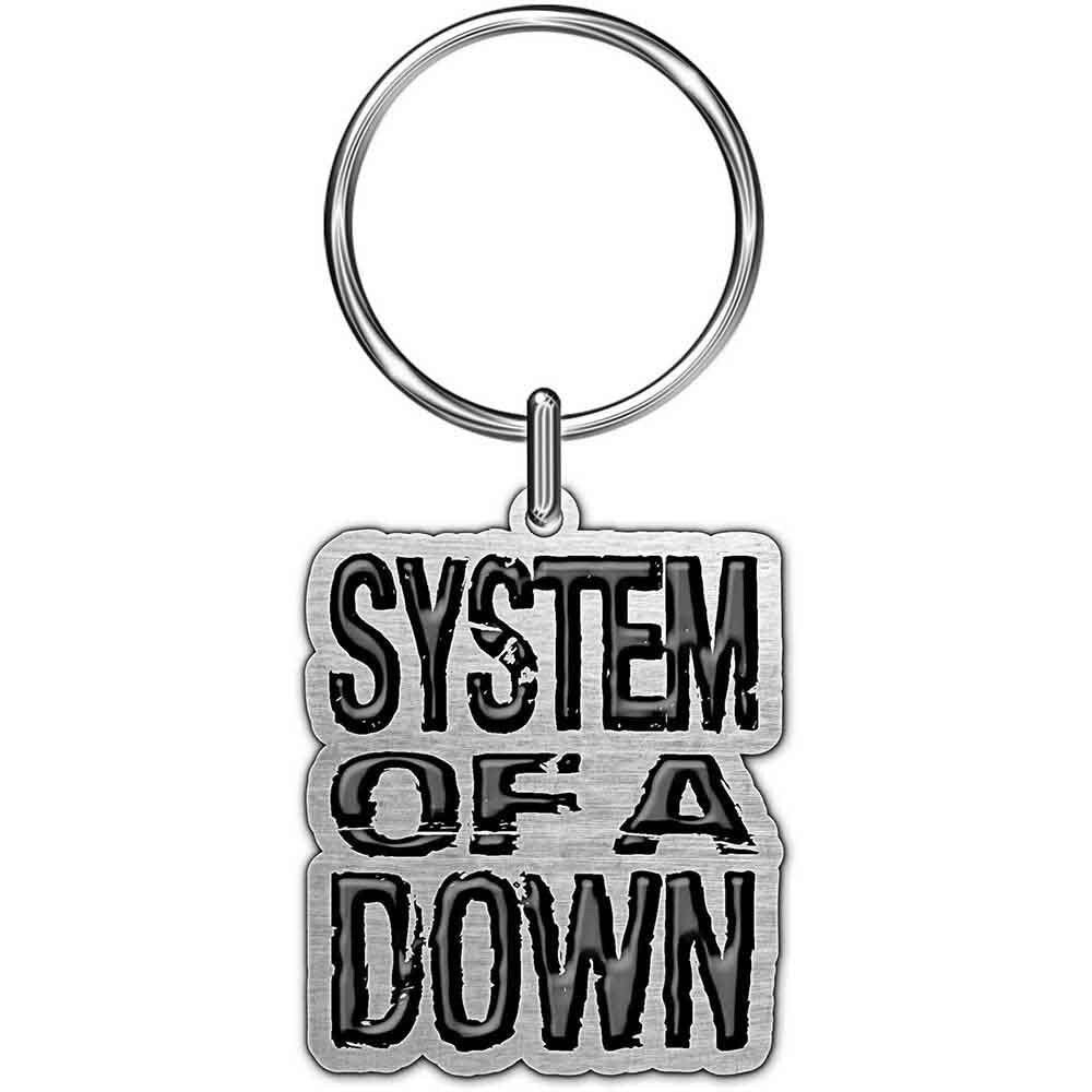 SYSTEM OF A DOWN Metal Keychain -  System Of A Down Heavy Metal Band Logo - Rock Band Keyring Keyfob