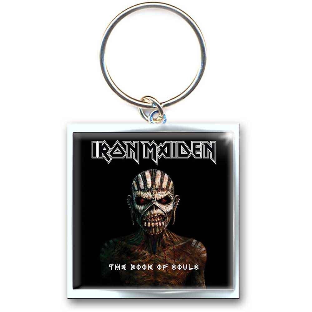 IRON MAIDEN Metal Keychain - Iron Maiden The Book of Souls Album Heavy Metal Band - Rock Band Keyring Keyfob lanyard