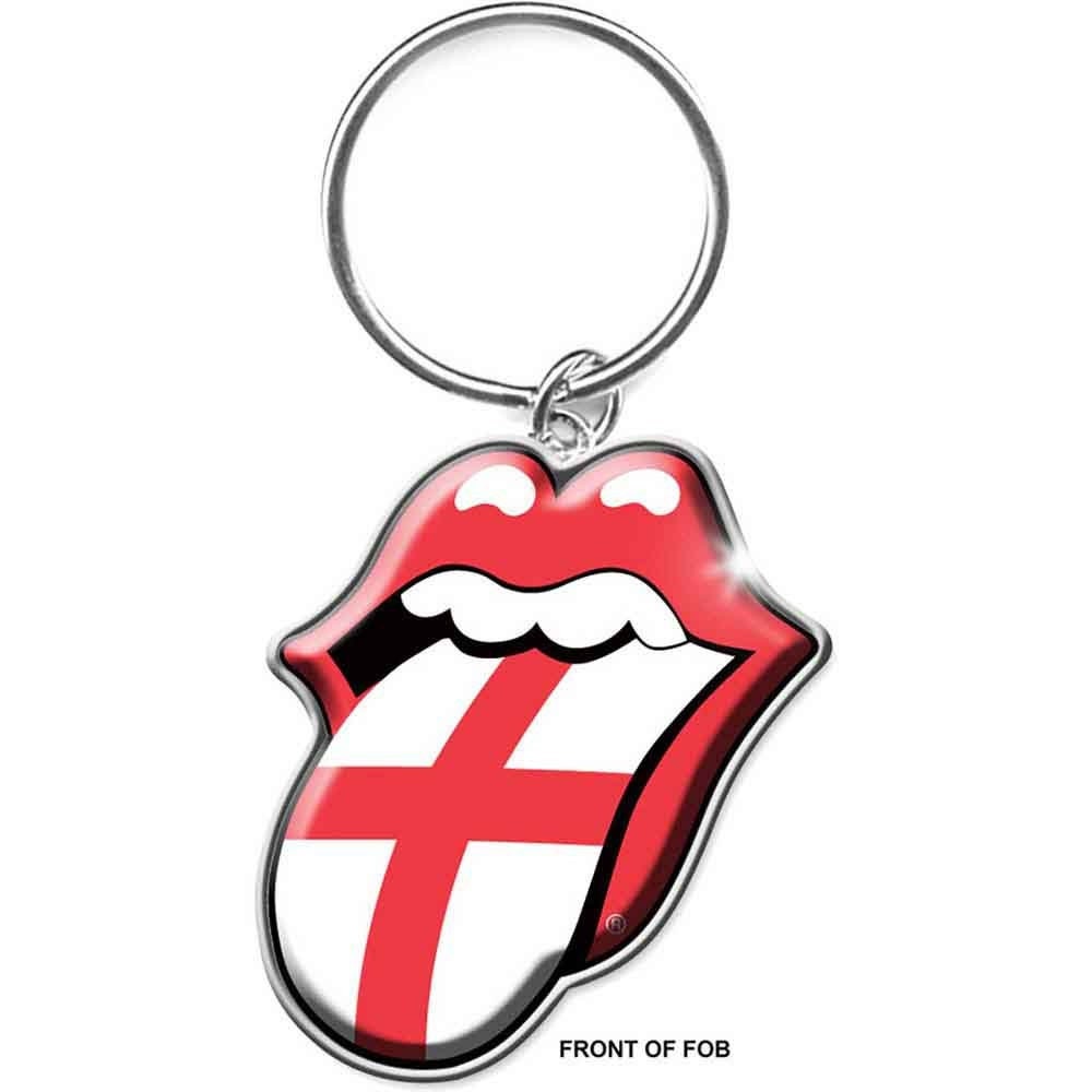 THE ROLLING STONES Metal Enamel Keychain - The Rolling Stones England Design Logo - Rock Band Keyring Keyfob