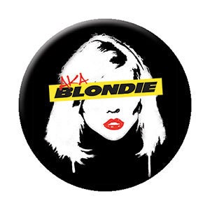 BLONDIE Pinback Button Badge - Debbie Harry Blondie AKA Stencil Rock Band - Round 1.25" Button Craft Supply