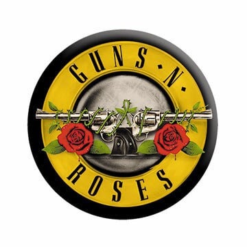 GUNS N ROSES Pinback Button Badge - Bullet Logo Axl Rose Slash American Rock Band Guns N' Roses Music - Round 1.25" Button Craft Supply