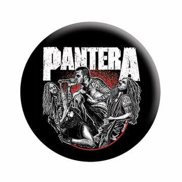 PANTERA Pinback Button Badge - Vulgar Album Dimebag Darrell Phil Anselmo Heavy Metal Band Pantera Music - Round 1.25" Button Craft Supply