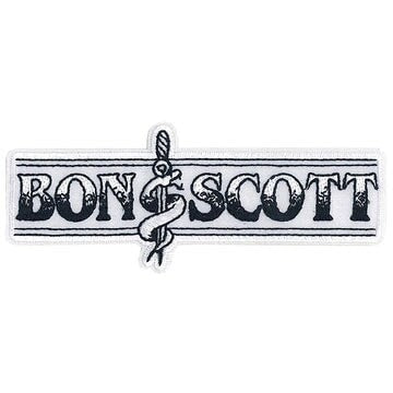 BON SCOTT Snake Logo Patch - 4.2x1.9 Inch - ACDC Frontman Australian Singer Rock Band Album Music Band Patch Applique Craft Supply