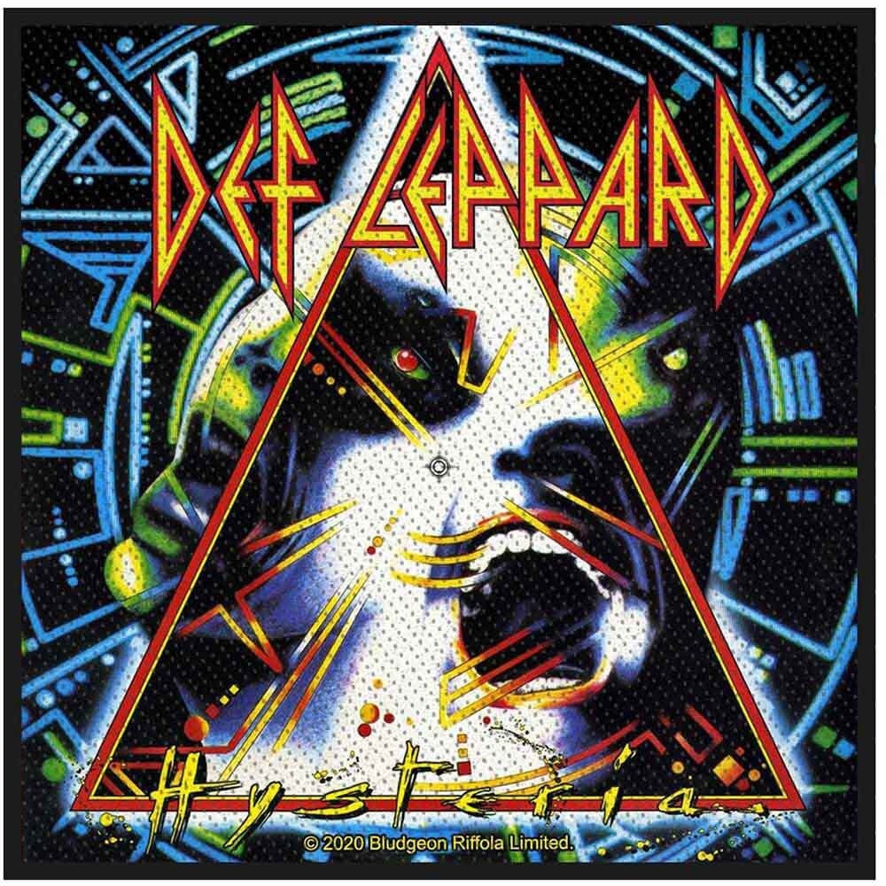 DEF LEPPARD Hysteria Patch - 4x4 Inch - Rock Band Def Leppard Hysteria Album Embroidered Patch Applique Craft Supply - Officially Licensed
