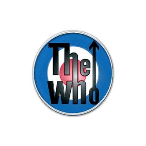 THE WHO Metal Pin Badge - Approx 1 Inch - The Who Target Logo Design Rock Band - Pinback Badge Button Lapel With Butterfly Clutch Attachment
