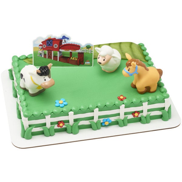 Fisher-Price Cake Topper - Fisher-Price™ Little People™ Barnyard Birthday Party Cake Decoration - Kids Birthday Decoset Craft Supply
