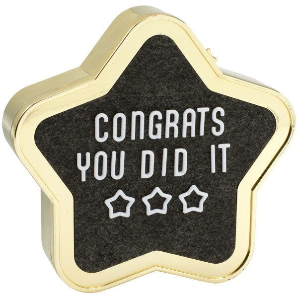 Star Grad Letter Board Cake Topper - Graduation Party Letter Board for your Graduate! Cake Decoration - Kids Birthday Decoset Craft Supply