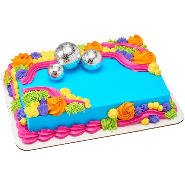 Groovy Disco Ball Cake Topper - Dance Party Kids Disco Music Birthday Party Cake Decoration - Kids Birthday Decoset Craft Supply