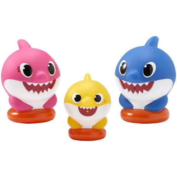 Baby Shark Family Fun Cake Topper - Mommy Daddy Baby Shark Birthday Party Cake Decoration - Kids Birthday Decoset Craft Supply