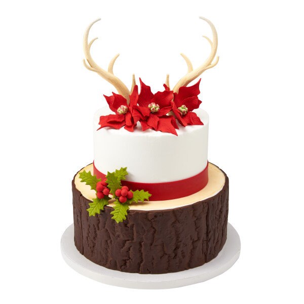 Antler Creations Cake Topper - Deer Hunting Fan Deer Antlers Hunter Birthday Party Cake Decoration - Kids Birthday Decoset Craft Supply