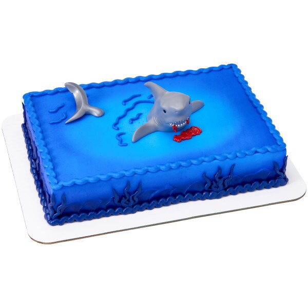 Shark Creations Cake Topper - Shark Creations Birthday Party Shark Fan Cake Decoration - Kids Birthday Decoset Craft Supply