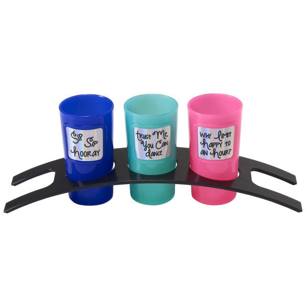 Sip Sip Hooray Cake Topper - Fun Beer Drinking Game Party Shot Glasses Cake Decoration - Birthday Craft Beer Decoset Craft Supply