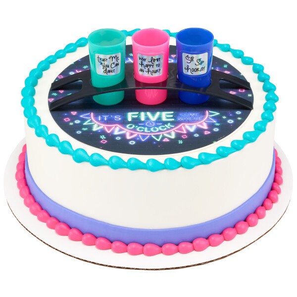 Sip Sip Hooray Cake Topper - Fun Beer Drinking Game Party Shot Glasses Cake Decoration - Birthday Craft Beer Decoset Craft Supply