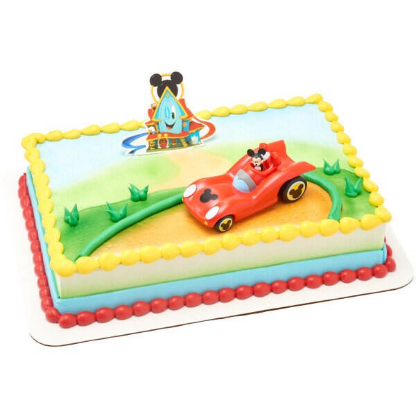 Mickey Mouse Car Cake Topper - Mickey Mouse Funhouse Sweet Adventures Birthday Party Cake Decoration - Kids Birthday Decoset Craft Supply