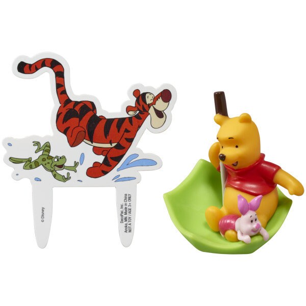 Winnie The Pooh Cake Topper - Winnie the Pooh Pooh, Piglet & Tigger Hunny Raindrops Birthday Party Cake Decoration - Decoset Craft Supply