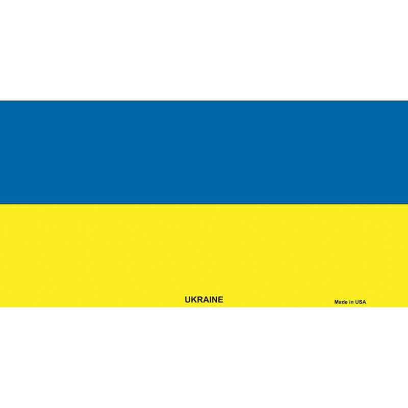 Ukraine Country Sticker Decal - 6x3 Inch - Novelty Rectangle Sticker Decal - Water Resistant Car Truck Window Craft Supply