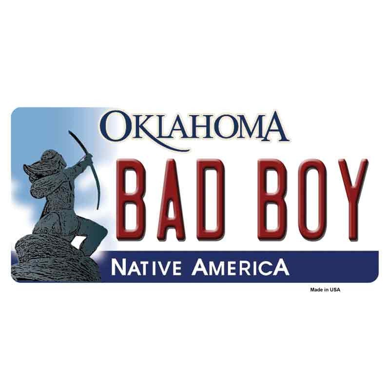 BAD BOY Oklahoma State Sticker Decal - 6x3 Inch - Novelty Rectangle Sticker Decal - Water Resistant Car Truck Window Craft Supply