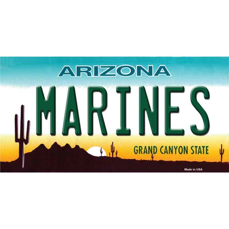 Marines Arizona USMC Marine Corps Decal - 6x3 Inch - Novelty Rectangle Sticker Decal - State Water Resistant Car Truck Window Craft Supply