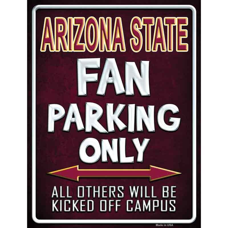 Arizona State Fan Parking Only Only Decal - 6x4.5 Inch - Novelty Rectangle Sticker Decal - Water Resistant Car Truck Window Craft Supply