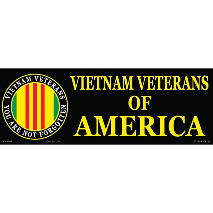 Vietnam Veterans of America Bumper Sticker Decal - Veterans Organization Military Vets Navy Marines Army Craft Supply