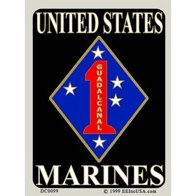 1st Marine Division Sticker Decal - United States Marine Corps Base Camp Pendleton Ground Combat Veteran Vets Military Marines Craft Supply