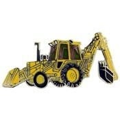 Back Hoe Lapel Pin - Digger Tractor Construction Bulldozer Excavator - Enamel Pin for Backpack Tie Shirt Trading Button Pinback Craft Supply