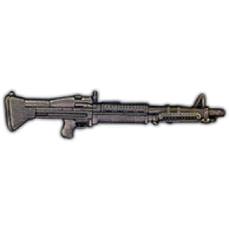 M-60 Machine Gun Lapel Pin - Vietnam War The Pig Machine Gun - Enamel Pin Backpack Tie Shirt Trading Button Pinback Craft Supply