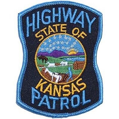 KANSAS HIGHWAY PATROL Embroidered Patch - Kansas State Police Trooper Highway Patrol - Patch Applique Craft Supply